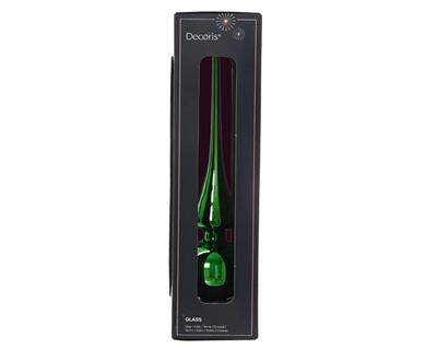 PUNTALE IN VETRO VERDE LUCIDO 26CM