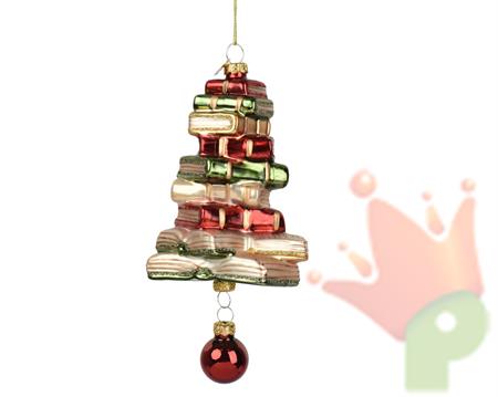 PENDENTE IN VETRO LIBRI CON MINI PALLINA 15,5M