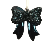 PENDENTE FIOCCO CON PERLINE VERDE SMERALDO 9,8CM