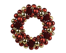 GHIRLANDA FUORIPORTA DI PALLINE BORDEAUX/ORO 43,5CM