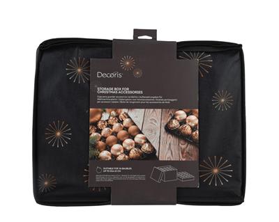 SACCA PER PALLINE DI NATALE DECORATA 41X32X32CM