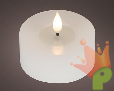 CANDELA TEALIGHT CON EFFETTO FIAMMA LED BIANCO CALDO 6CM