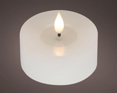 CANDELA TEALIGHT CON EFFETTO FIAMMA LED BIANCO CALDO 6CM