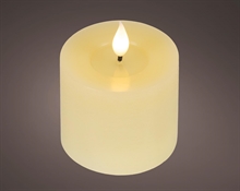 CANDELA CREMA CON EFFETTO FIAMMA LED BIANCO CALDO 9,5CM