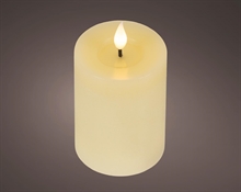 CANDELA CREMA CON EFFETTO FIAMMA LED BIANCO CALDO 13,5CM