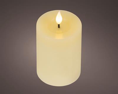 CANDELA CREMA CON EFFETTO FIAMMA LED BIANCO CALDO 13,5CM