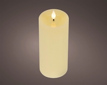 CANDELA CREMA CON EFFETTO FIAMMA LED BIANCO CALDO 20CM