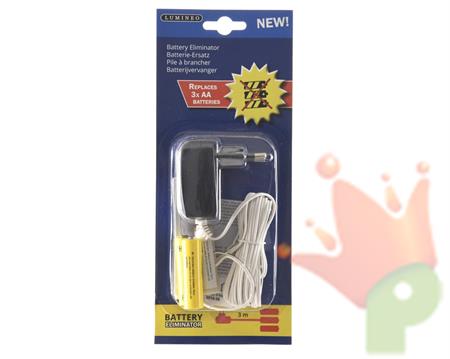 ELIMINATORE DI BATTERIE AA CON ALIMENTATORE CORRENTE 300CM