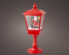 LANTERNA ROSSA CON MOVIMENTO DI NEVE CON LED BIANCO CALDO 70CM