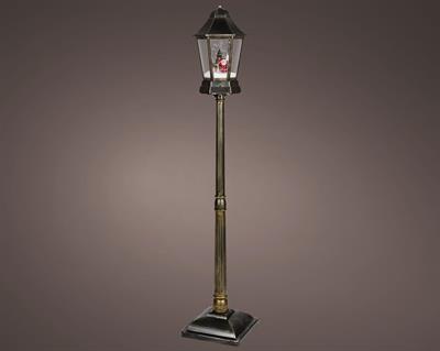 LANTERNA NERA CON EFFETTO NEVE CON LED BIANCO CALDO 166CM