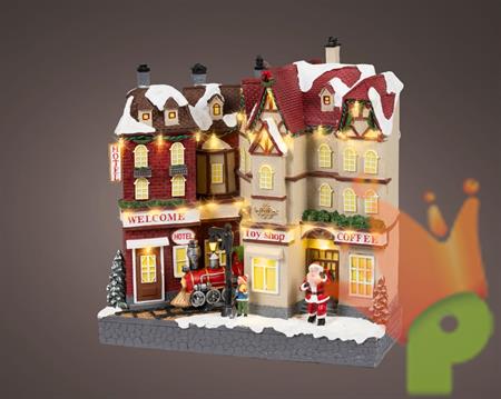 VILLAGGIO DI NATALE NEGOZIO DI GIOCATTOLI 16X31,5X32CM