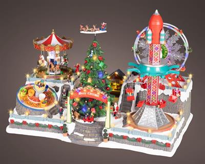 VILLAGGIO DI NATALE PARCO DIVERTIMENTI 40X72X53CM