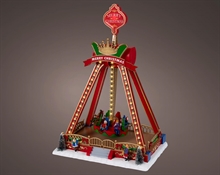 VILLAGGIO DI NATALE GIOSTRA A PENDOLO LUMINOSA 20,3X29X41,5CM
