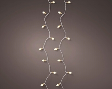LUCI DI NATALE VINTAGE 500 LED BIANCO CALDO CAVO BIANCO 17,9MT