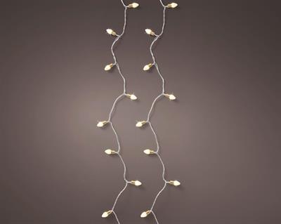 LUCI DI NATALE VINTAGE 500 LED BIANCO CALDO CAVO BIANCO 17,9MT