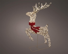 RENNA EFFETTO CRISTALLO 3D CON SCIARPA LED BIANCO CALDO 100CM