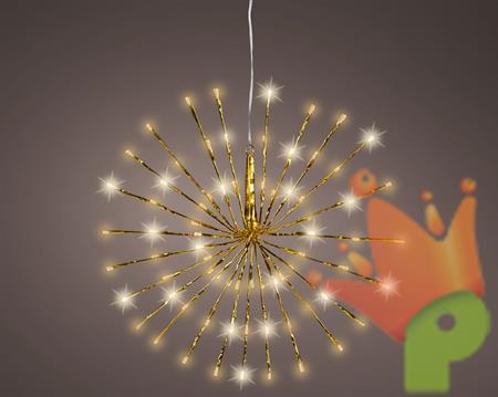 STELLA POLARE LUMINOSA 72 LED ORO CHIARO/BIANCO CALDO 45CM