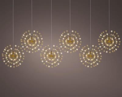 STELLE POLARI LUMINOSE 432 LED ORO CHIARO/BIANCO CALDO 45X200CM