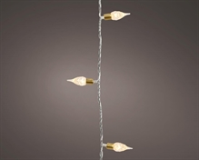LUCI DI NATALE VINTAGE 180 LED BIANCO CALDO CAVO BIANCO 17,9MT