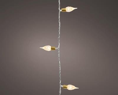 LUCI DI NATALE VINTAGE 180 LED BIANCO CALDO CAVO BIANCO 17,9MT
