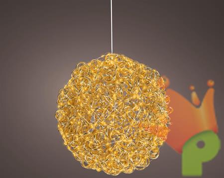 SFERA LUMINOSA INTRECCIATA 400 MICROLED ORO 35CM
