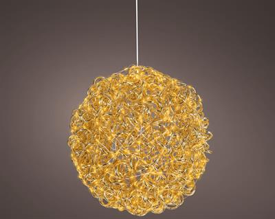 SFERA LUMINOSA INTRECCIATA 400 MICROLED ORO 35CM