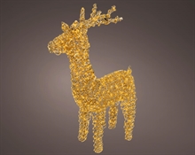 RENNA LUMINOSA INTRECCIATA 3D CON MICROLED ORO 20X57X104CM