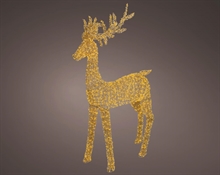 RENNA LUMINOSA INTRECCIATA 3D CON MICROLED ORO 35X96X200CM