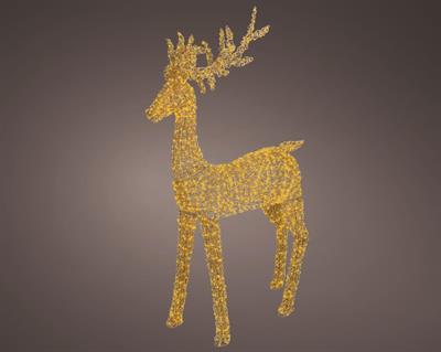 RENNA LUMINOSA INTRECCIATA 3D CON MICROLED ORO 35X96X200CM