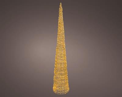 ALBERO LUMINOSO INTRECCIATO 1800 MICROLED ORO 34X180CM