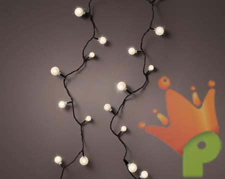 LUCI DI NATALE CHERRY 60 LED BIANCO CALDO 4,5MT