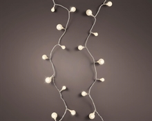 LUCI DI NATALE CHERRY 60 LED BIANCO CALDO CAVO BIANCO 4,5MT