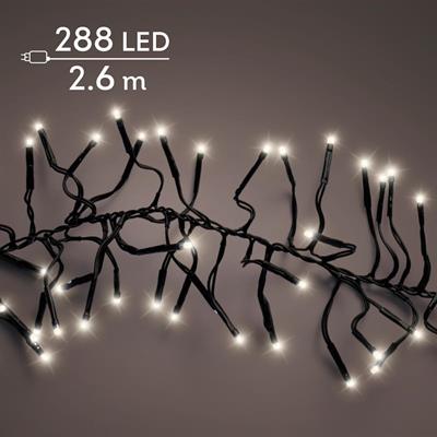 LUCI DI NATALE CLUSTER 288 LED BIANCO CALDO 2,6MT