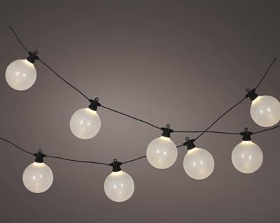 LUCI DI NATALE A SFERA 10 LED BIANCO CALDO 12X450CM
