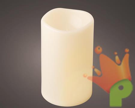 CANDELA CREMA CON EFFETTO FIAMMA LED BIANCO CALDO 20CM