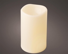 CANDELA CREMA CON EFFETTO FIAMMA LED BIANCO CALDO 20CM