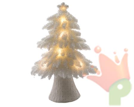 LED foam tree with glitter bo ALBERO LED BIANCO CON GLITTER
