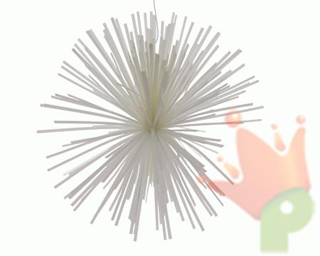 POM PON PLASTICA BIANCO CM 15