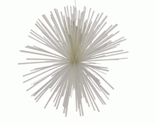 POM PON PLASTICA BIANCO CM 15