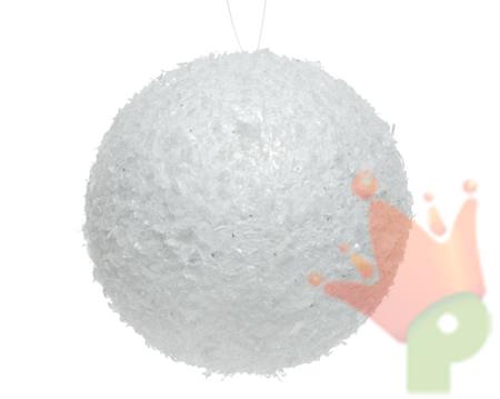 PALLINE PER ALBERO 6 PZ BIANCO FROSTED 6 CM