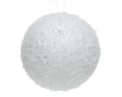 PALLINE PER ALBERO 6 PZ BIANCO FROSTED 6 CM