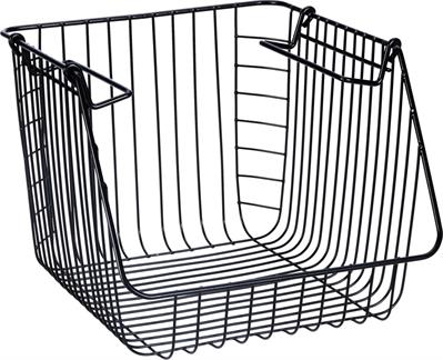 CESTO PORTAOGGETTI IMPILABILE NERO 29X27X21CM