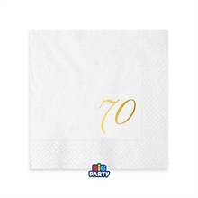 TOVAGLIOLI NUMERO 70 BIANCO 25X25CM 16PZ
