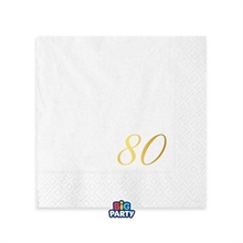 TOVAGLIOLI NUMERO 80 BIANCO 25X25CM 16PZ