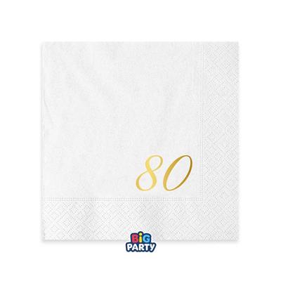 TOVAGLIOLI NUMERO 80 BIANCO 25X25CM 16PZ