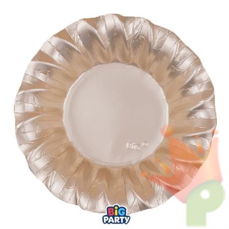 PIATTI FONDI WAVY CHAMPAGNE SATINATO 24CM 6PZ