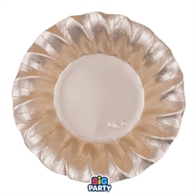 PIATTI FONDI WAVY CHAMPAGNE SATINATO 24CM 6PZ