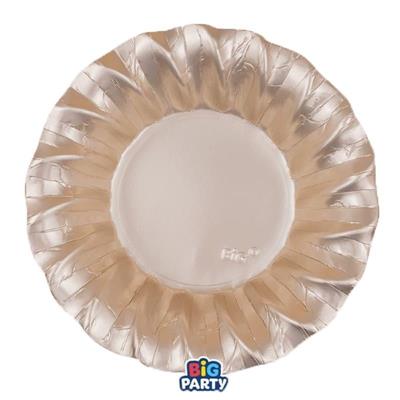 PIATTI FONDI WAVY CHAMPAGNE SATINATO 24CM 6PZ