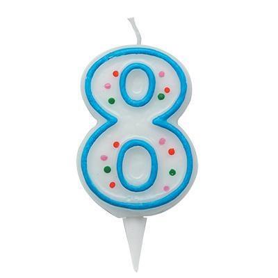 CANDELA ZUCCHERINO AZZURRO NUMERO 8