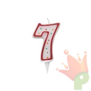 CANDELINA ZUCCHERINO NUMERO 7 ROSSO